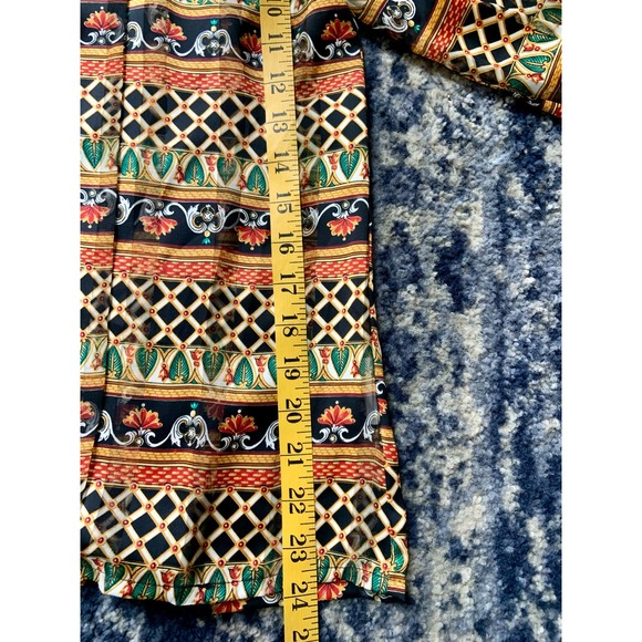 POET by Nicola Vintage Patterned Blouse Top Size 10 - Picture 8 of 8